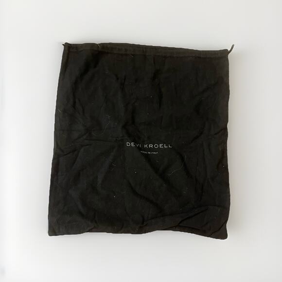 Devi Kroell Dustbag Black Fleece Drawstring Travel Storage Logo 23x27” - Picture 1 of 2